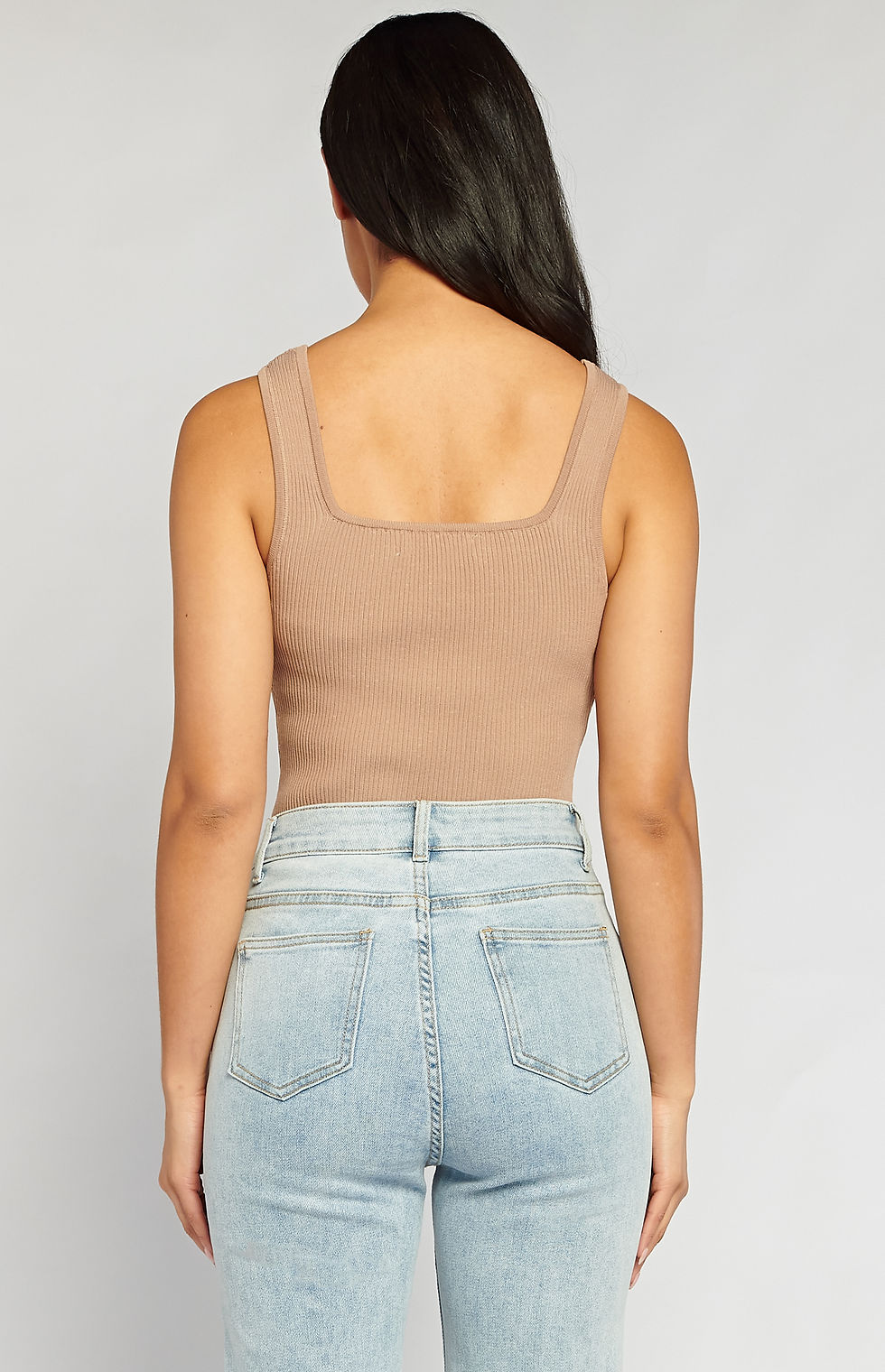 Thumbnail: Sweetheart Neckline Knit Bodysuit