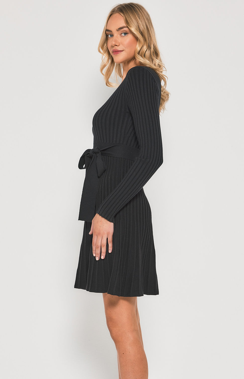 Thumbnail: A-Line Rib Knit Dress