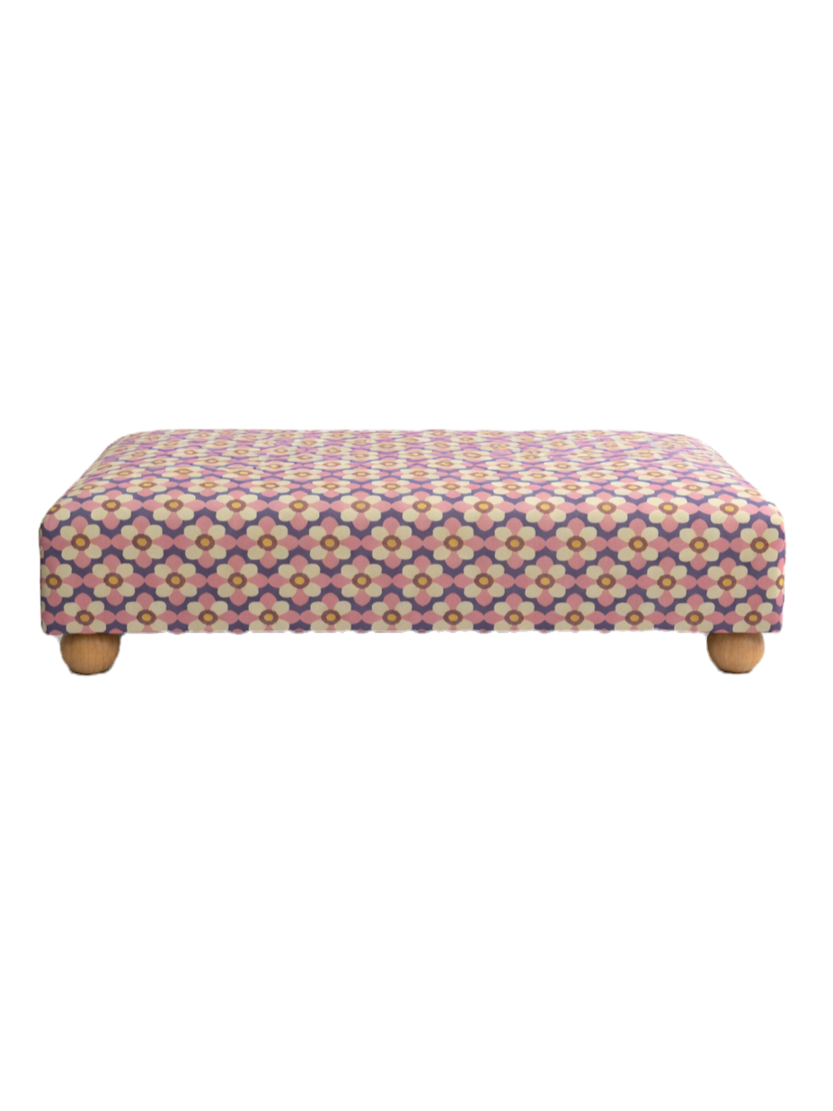 Olive Ottoman Footstool ~ Fox & Furb X Goodwood Revival