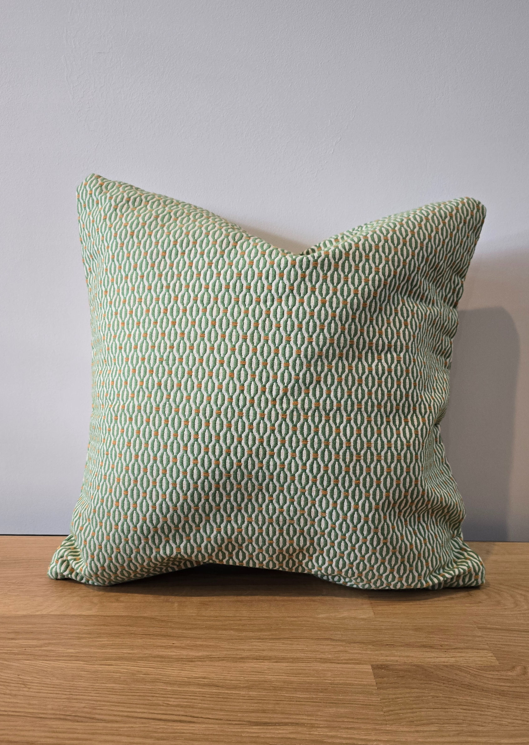 Woven Trellis Green Scatter Cushion - Clearance Fabric