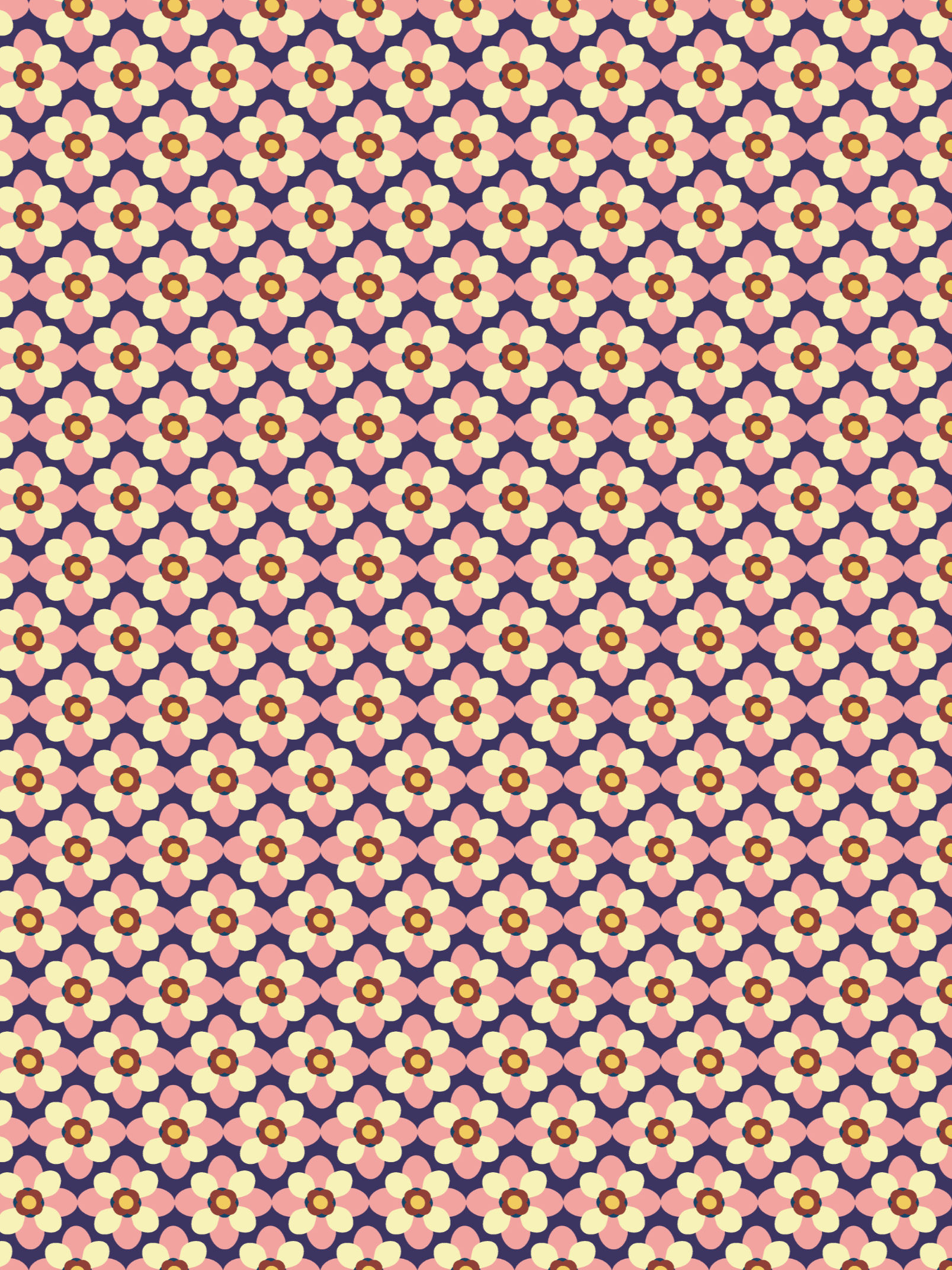 Fabric Sample ~ Carnaby Bloom Purple Linen ~ Goodwood Revival
