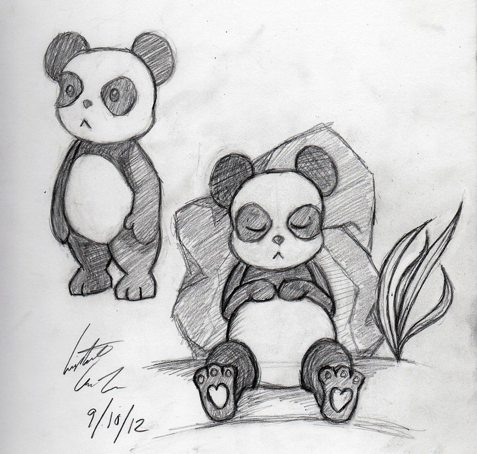 Panda Bear Character - Sketch