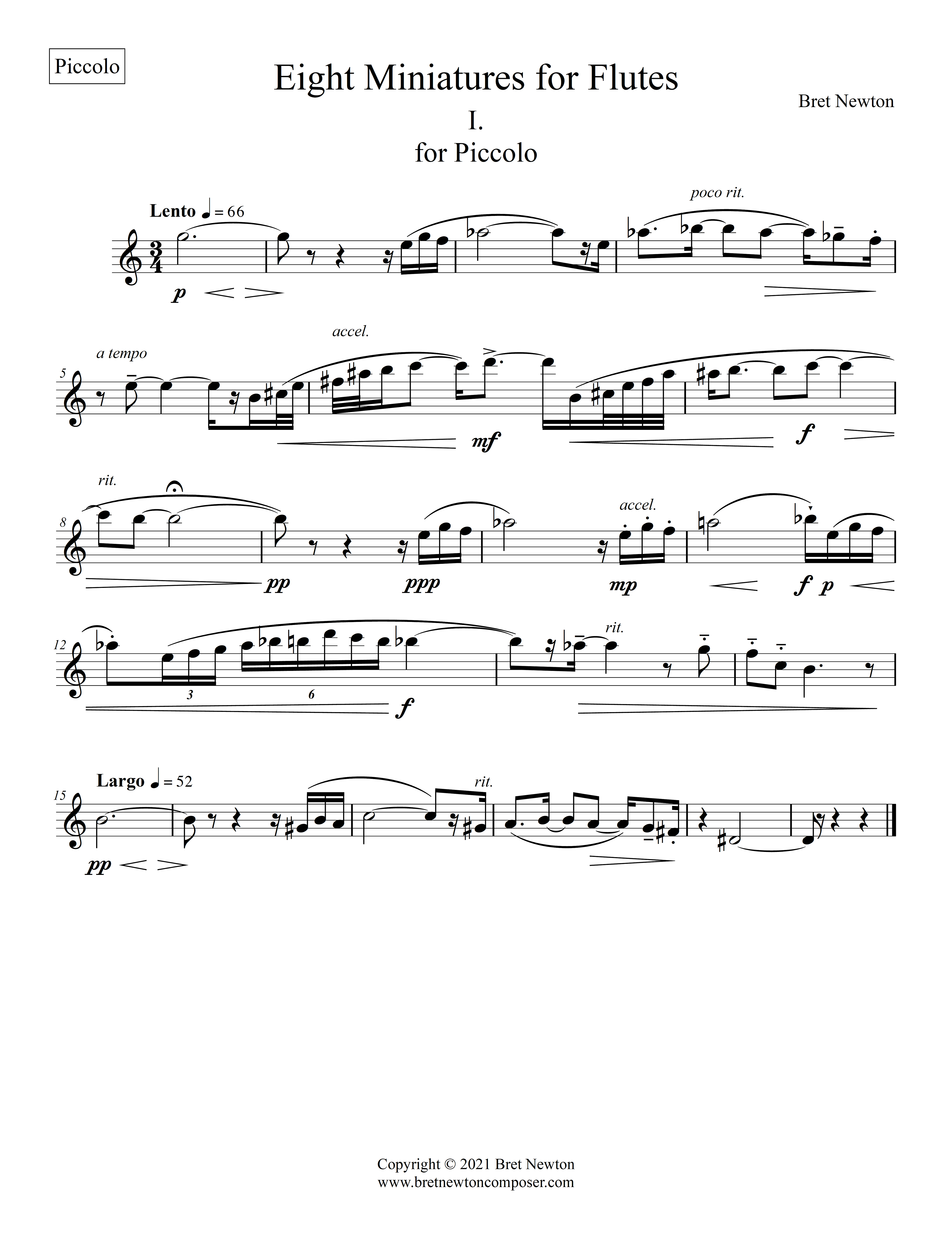 Eight Miniatures for Flutes
