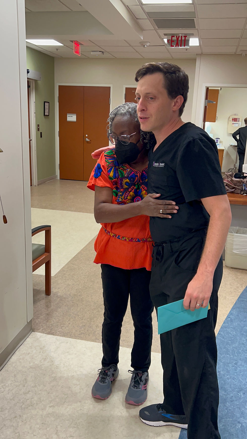 God used Dr. Kaufman to help heal the wound on top of foot!