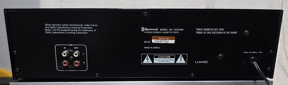 Thumbnail: Sherwood CD340B Double Cassette Deck