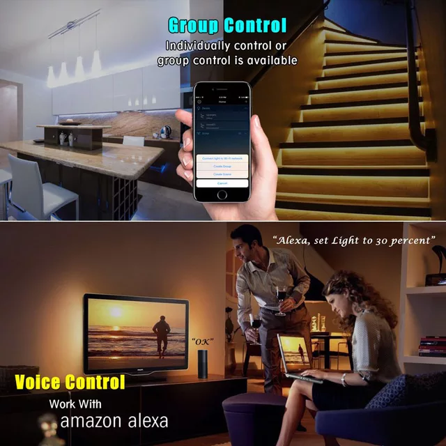 Thumbnail: 12-24V RGB Smart WiFi Light Controller Google/Amazon Alexa Voice IOS/Android