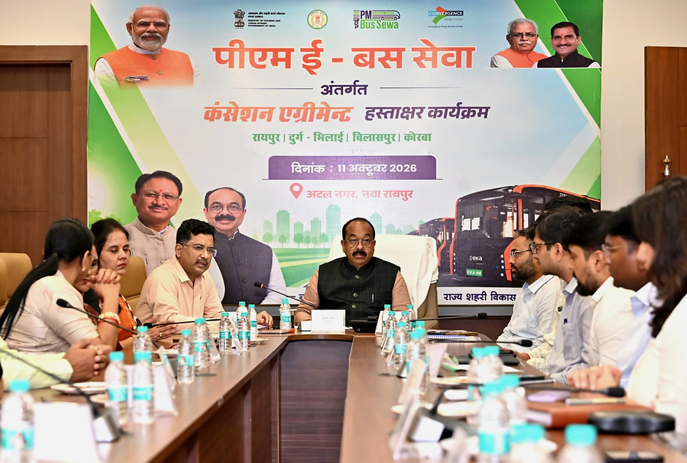बिलासपुर और भिलाई में नवम्बर से 20-20 ई-बसों के संचालन की तैयारी...