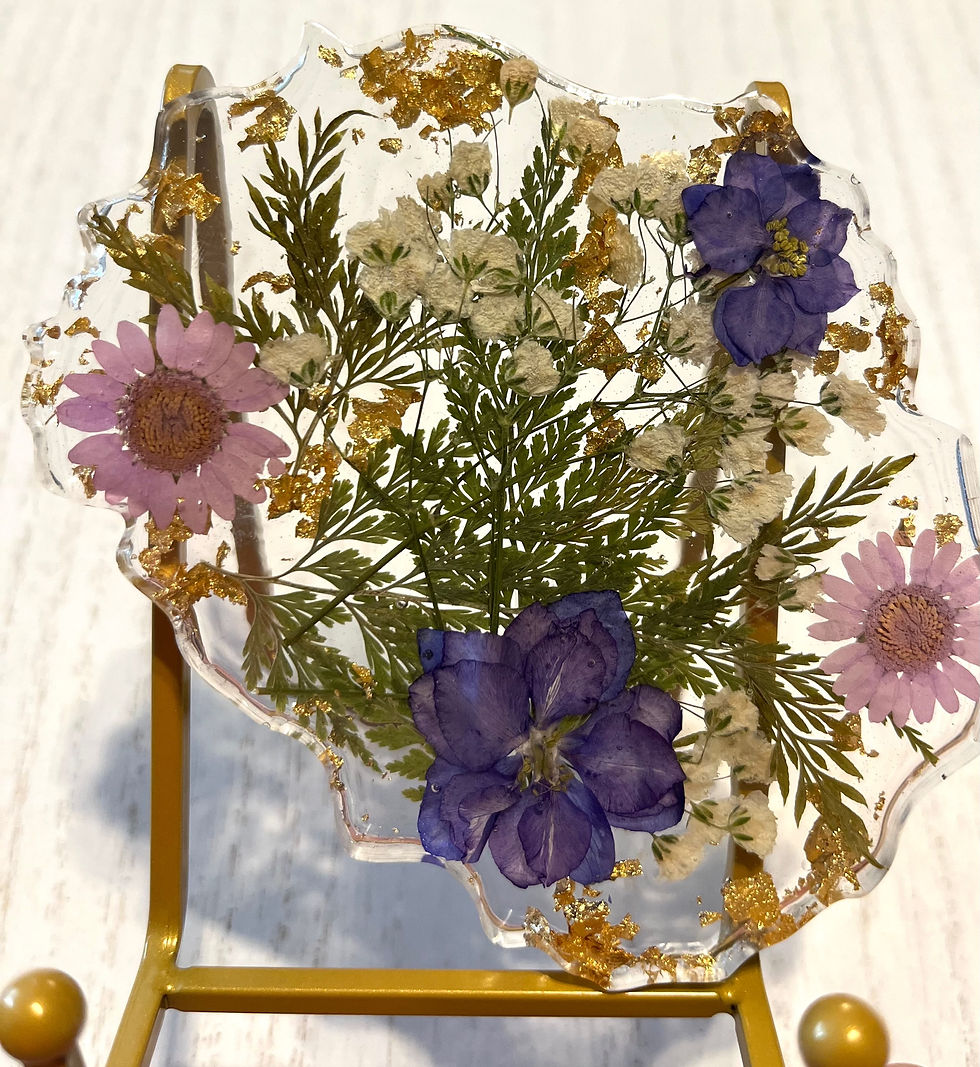 Thumbnail: Purple floral business card holder