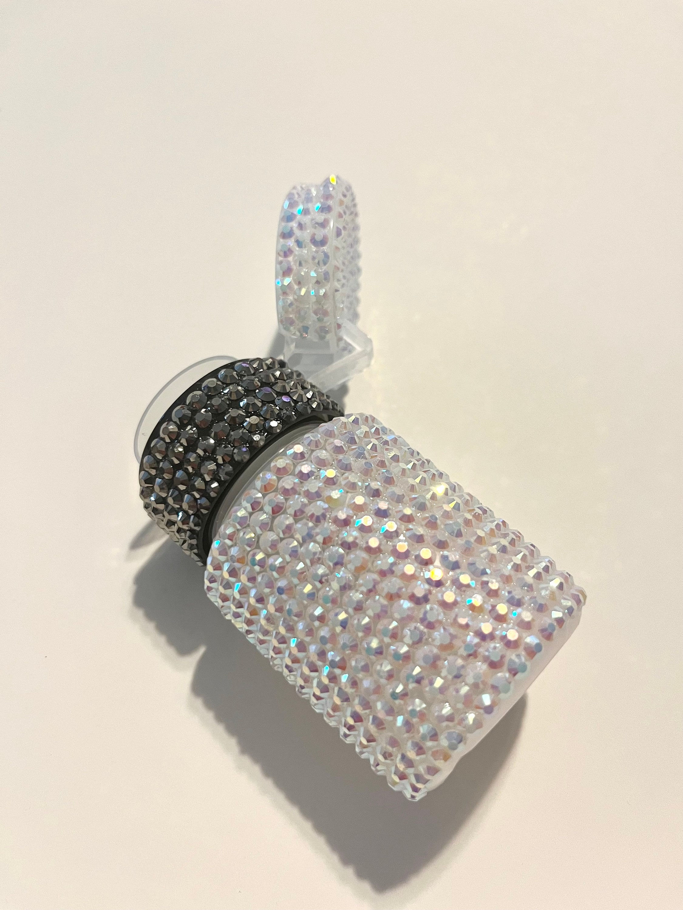 Bedazzled black push pump bottle, glam pump bottle, push pump bottle, bling push