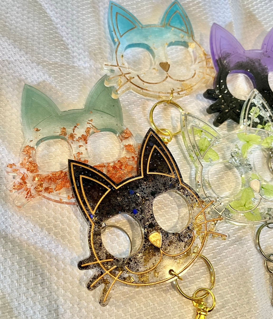 Cat face self defense keychain