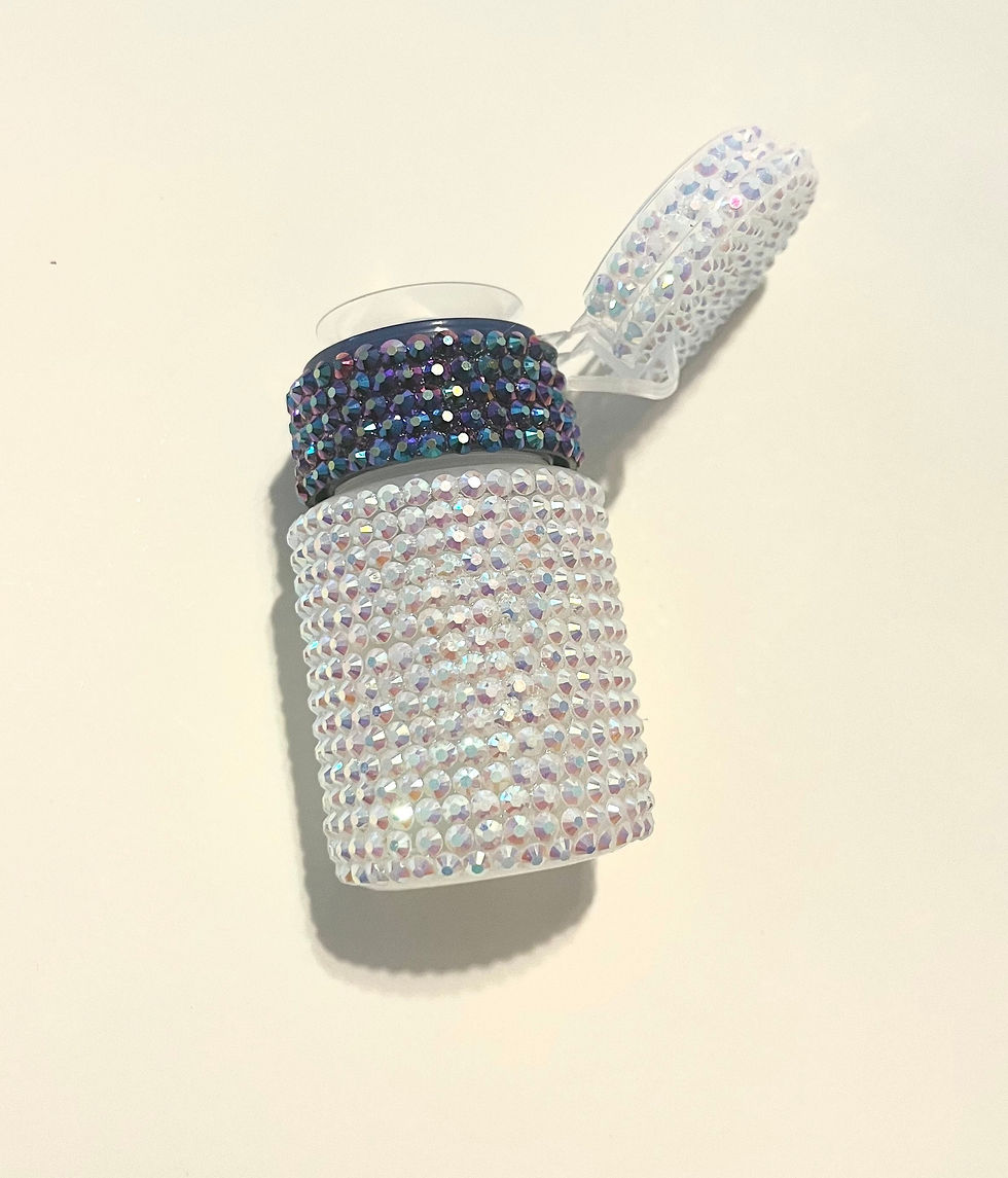 Thumbnail: Bedazzled ab rhinestone push pump bottle, glam pump bottle, push pump bottle