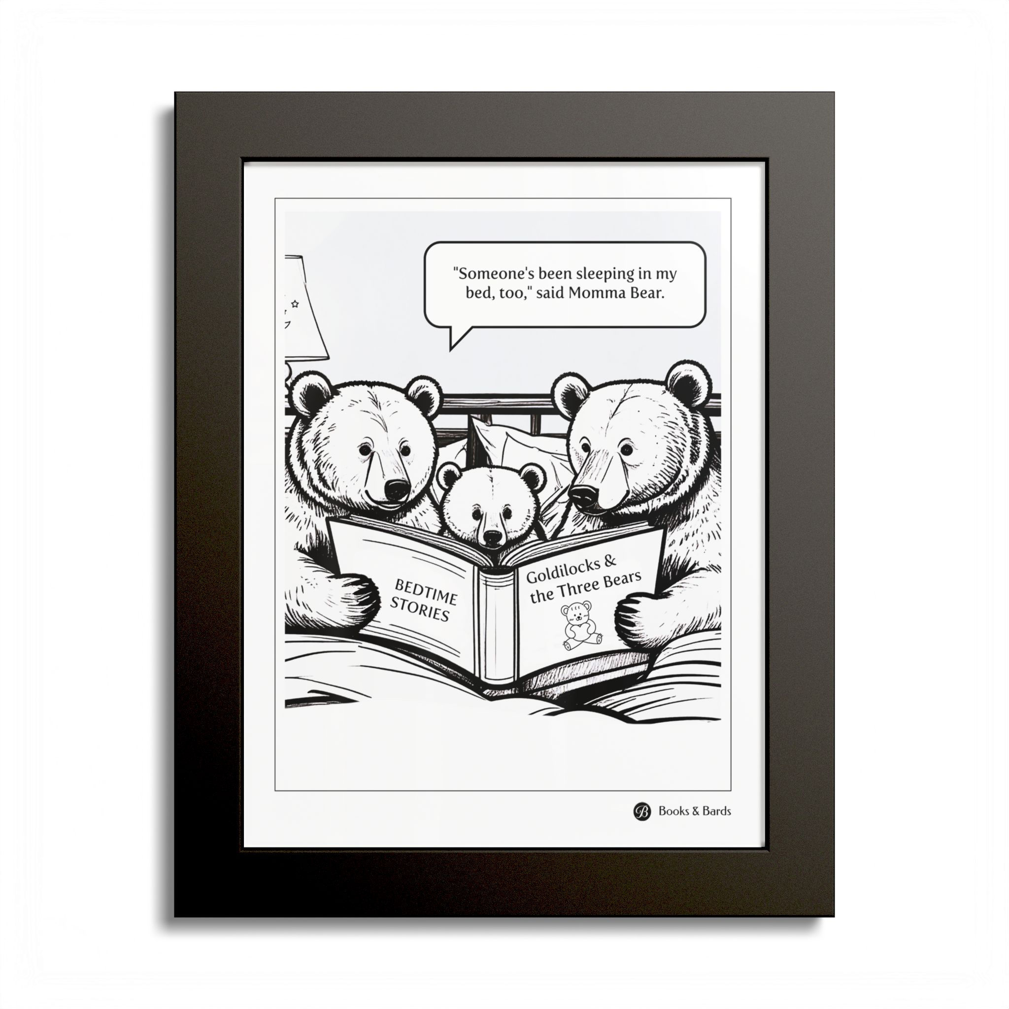 Goldilocks Cartoon Framed Art Print