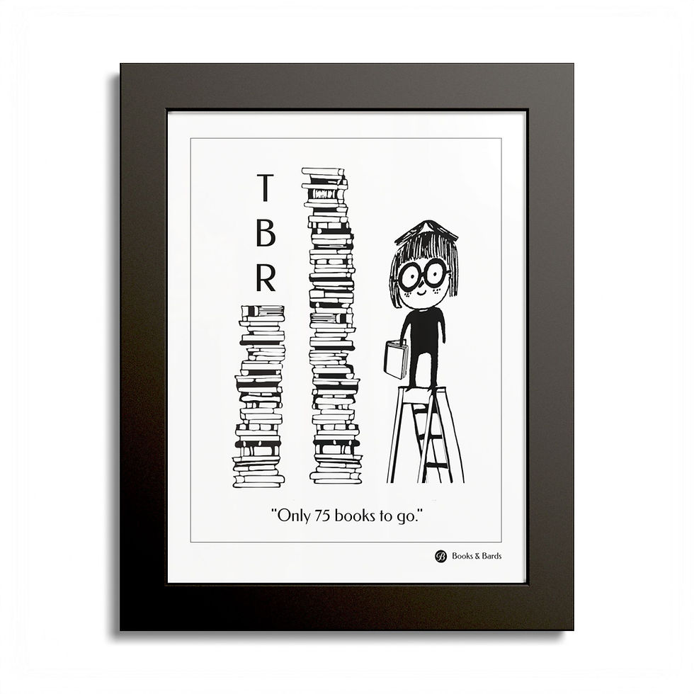 Thumbnail: TBR List Cartoon Framed Art Print