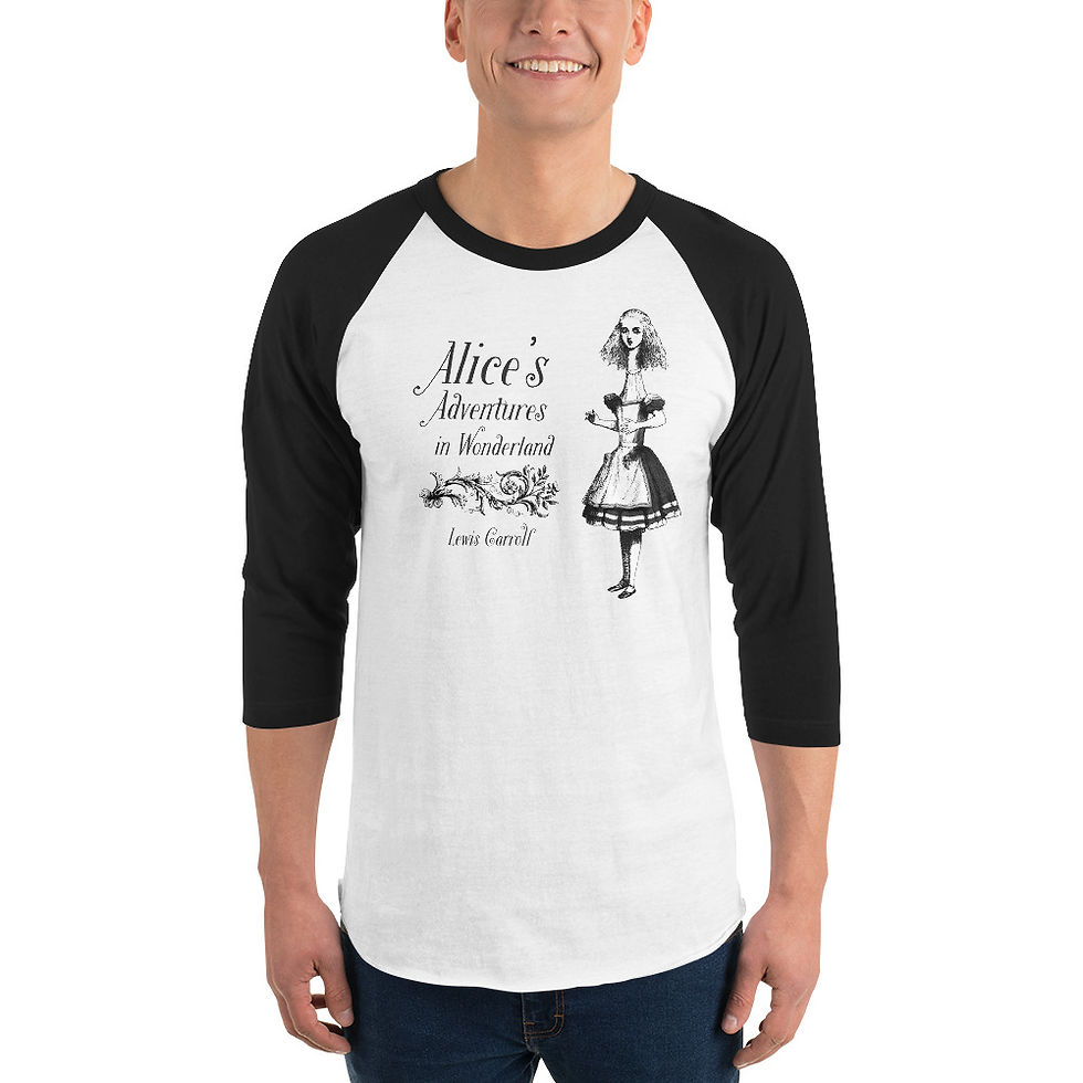 Thumbnail: Alice's Adventures in Wonderland 3/4 Sleeve Raglan Shirt