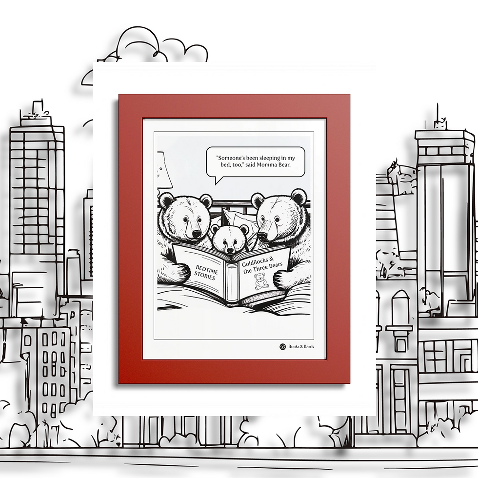 Thumbnail: Goldilocks Cartoon Framed Art Print