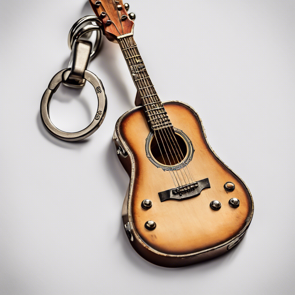 Vintage Country Music Guitar Keychain