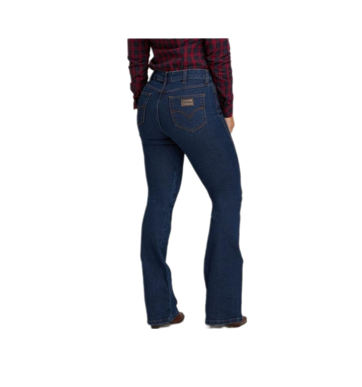 CALÇA JEANS FEMININA COUNTRY BOOTCUT STONE PURA RAÇA