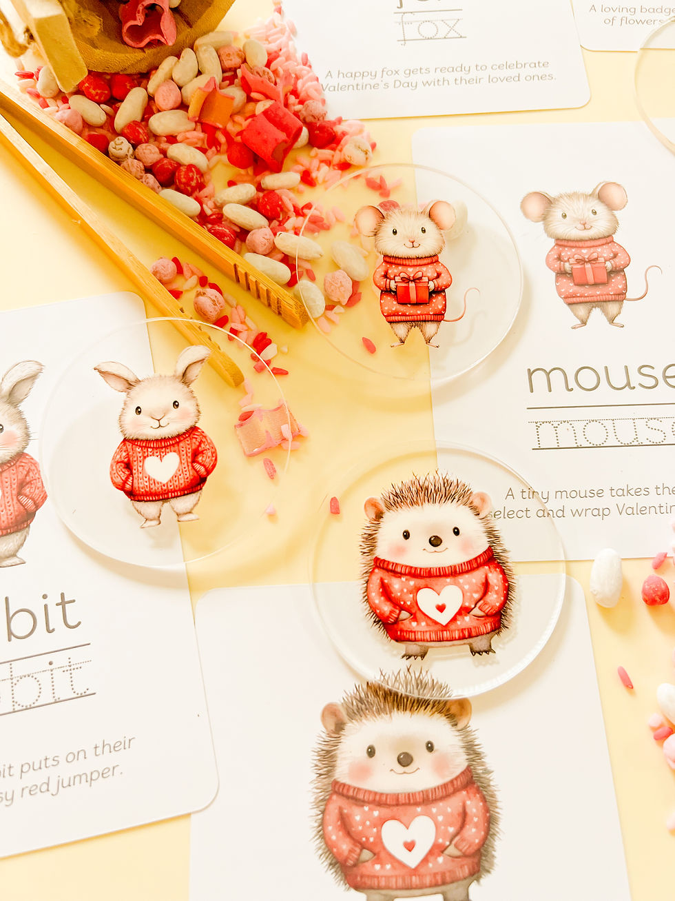 Thumbnail: Woodland Valentine Set of 6 Learning Discs