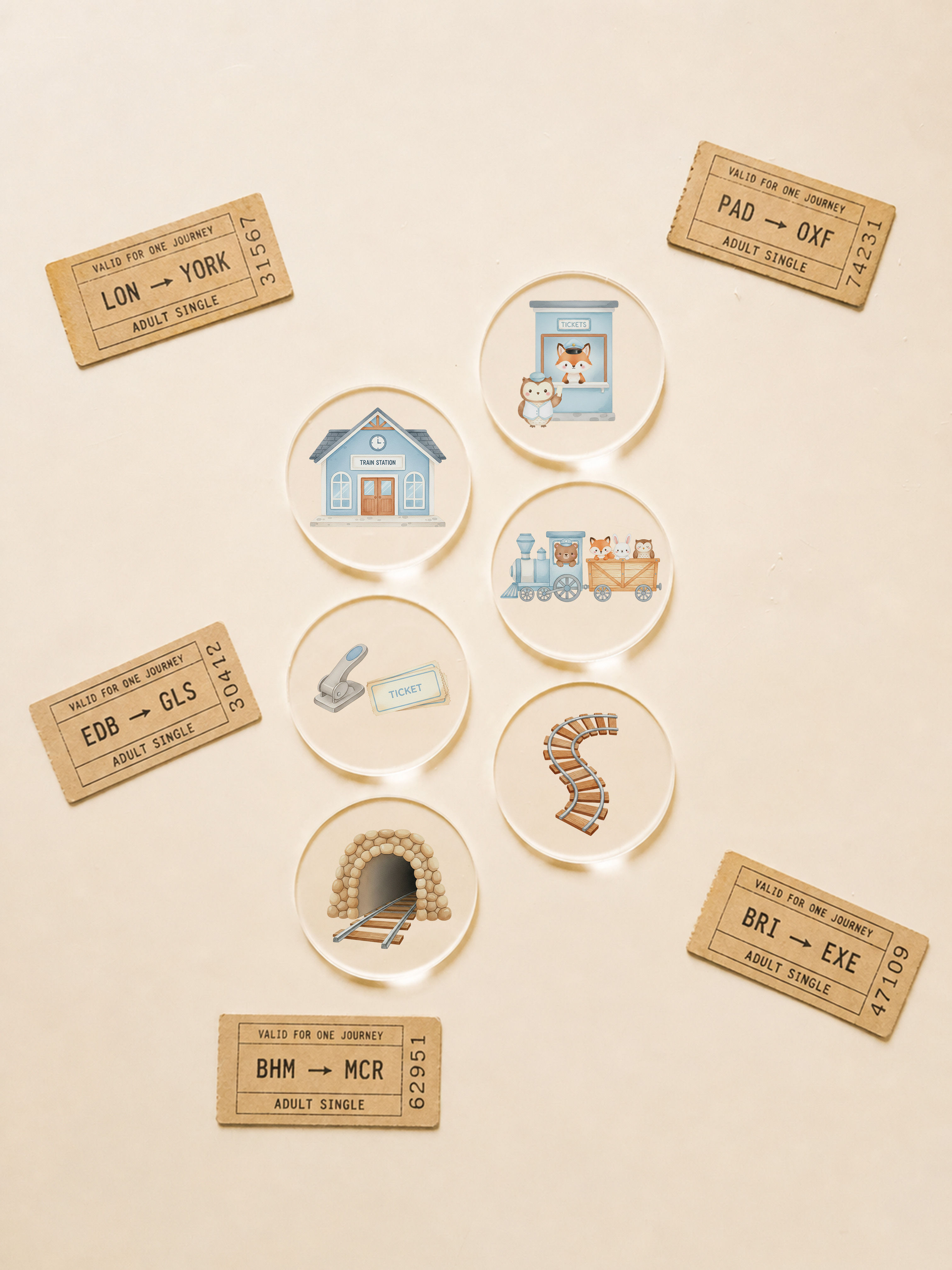 All Aboard the Train - Set of 6 Learning Disc