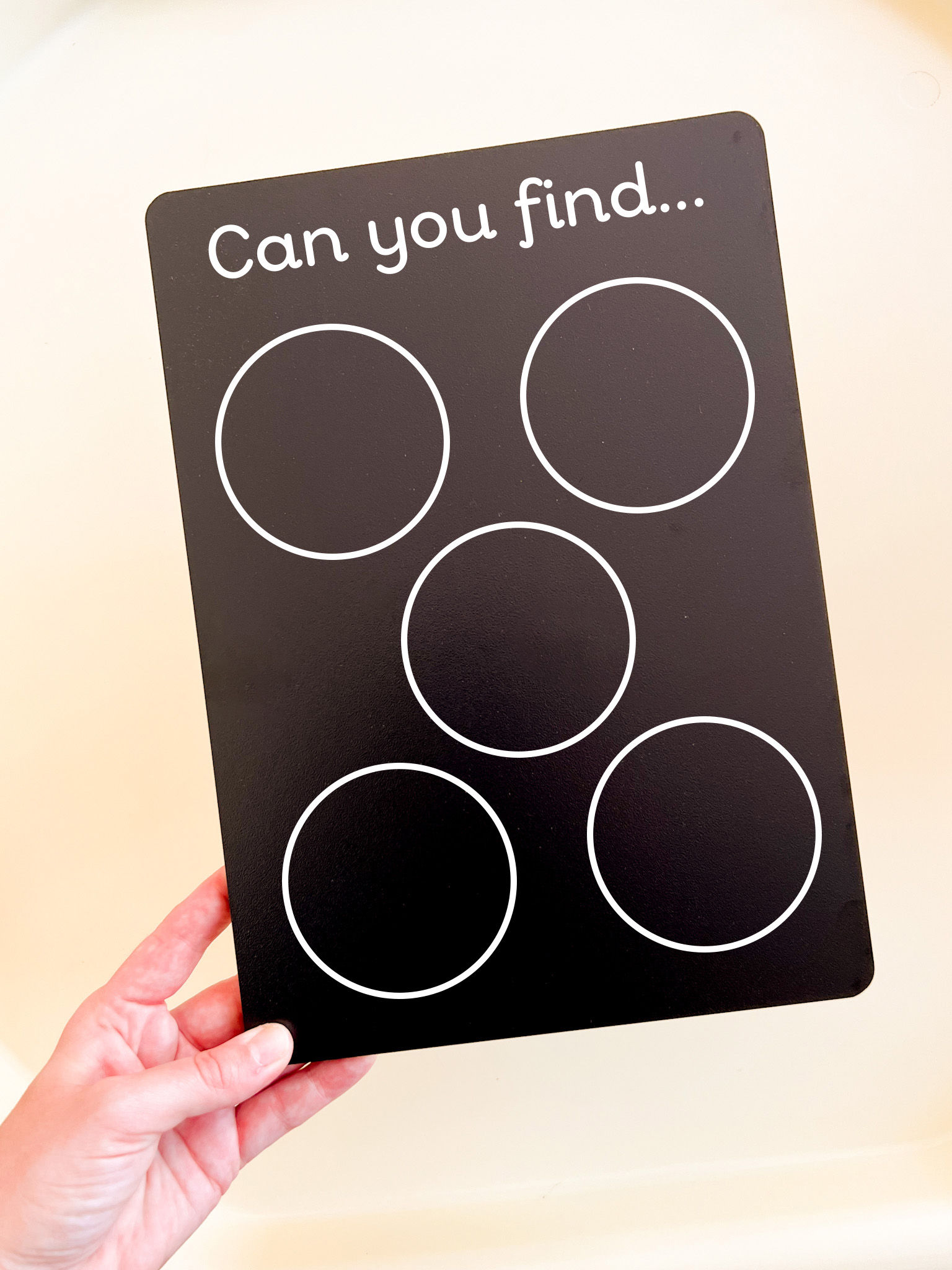 Seek and Find Chalkboard