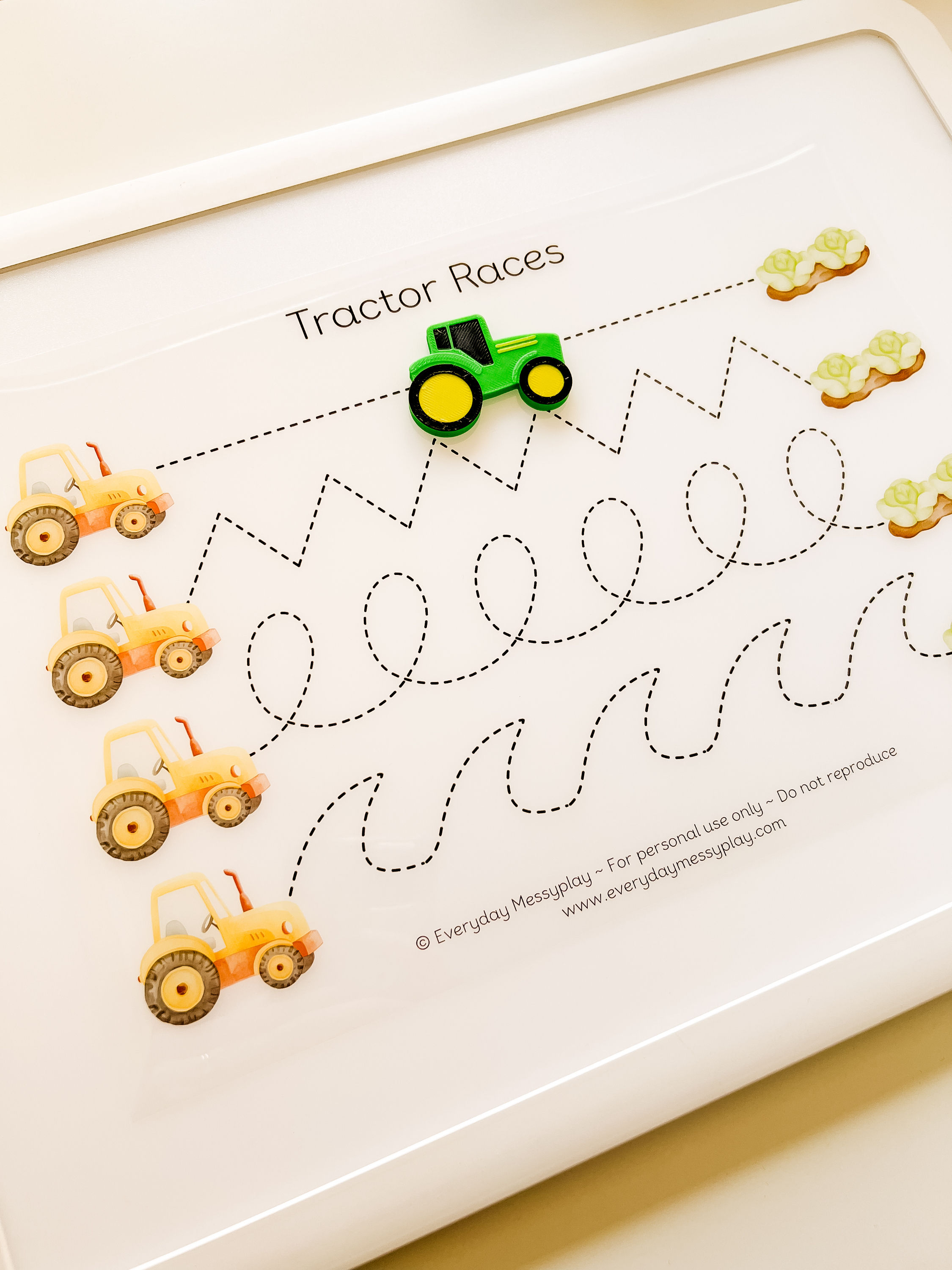 Tractor Races Lightbox Sheet