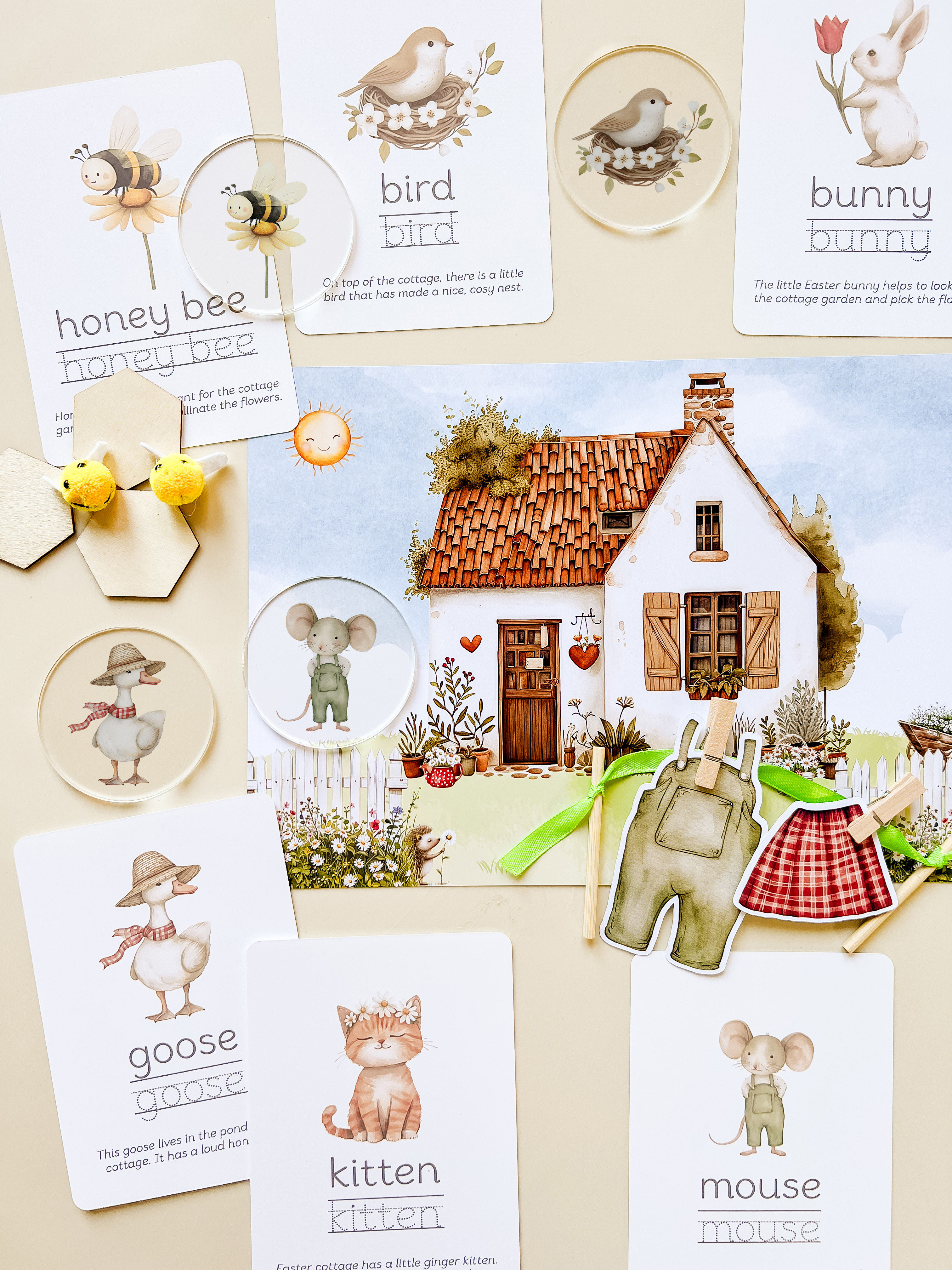 Easter Cottage Scene Learning Kit