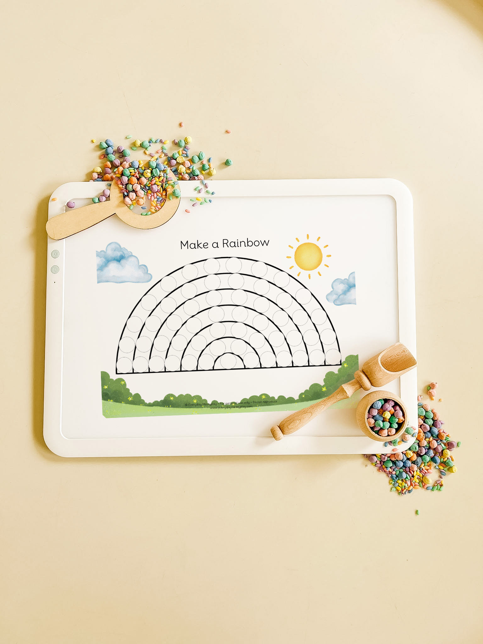 Less than a Fiver Friday - Make a Rainbow Lightbox Sheet