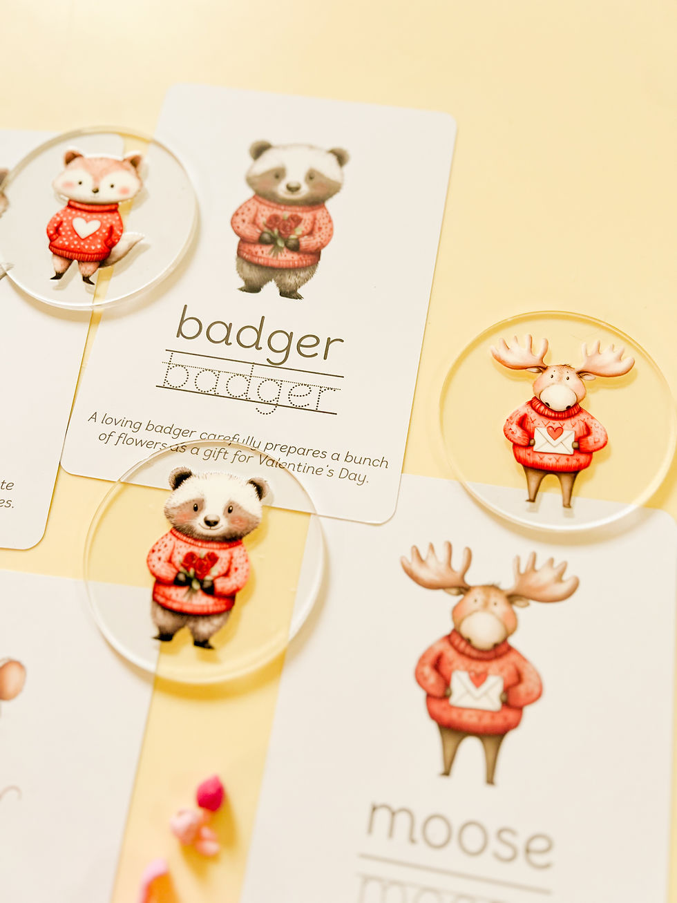Thumbnail: Woodland Valentine Set of 6 Learning Discs