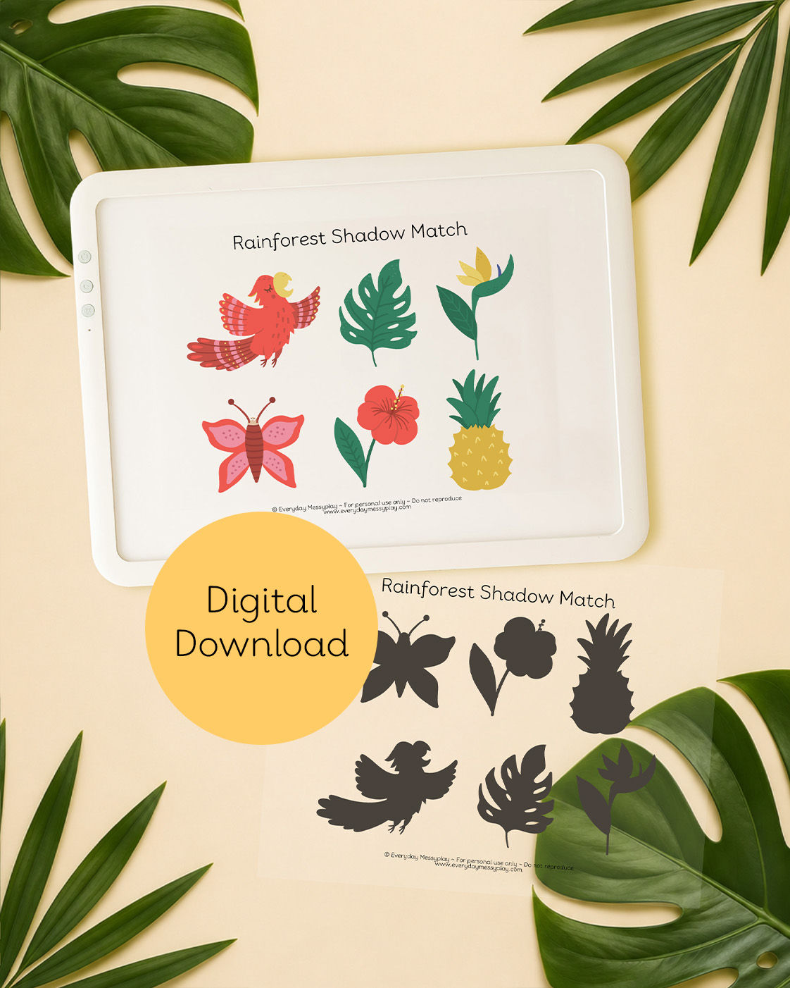 Rainforest Shadow Match - Digital Download