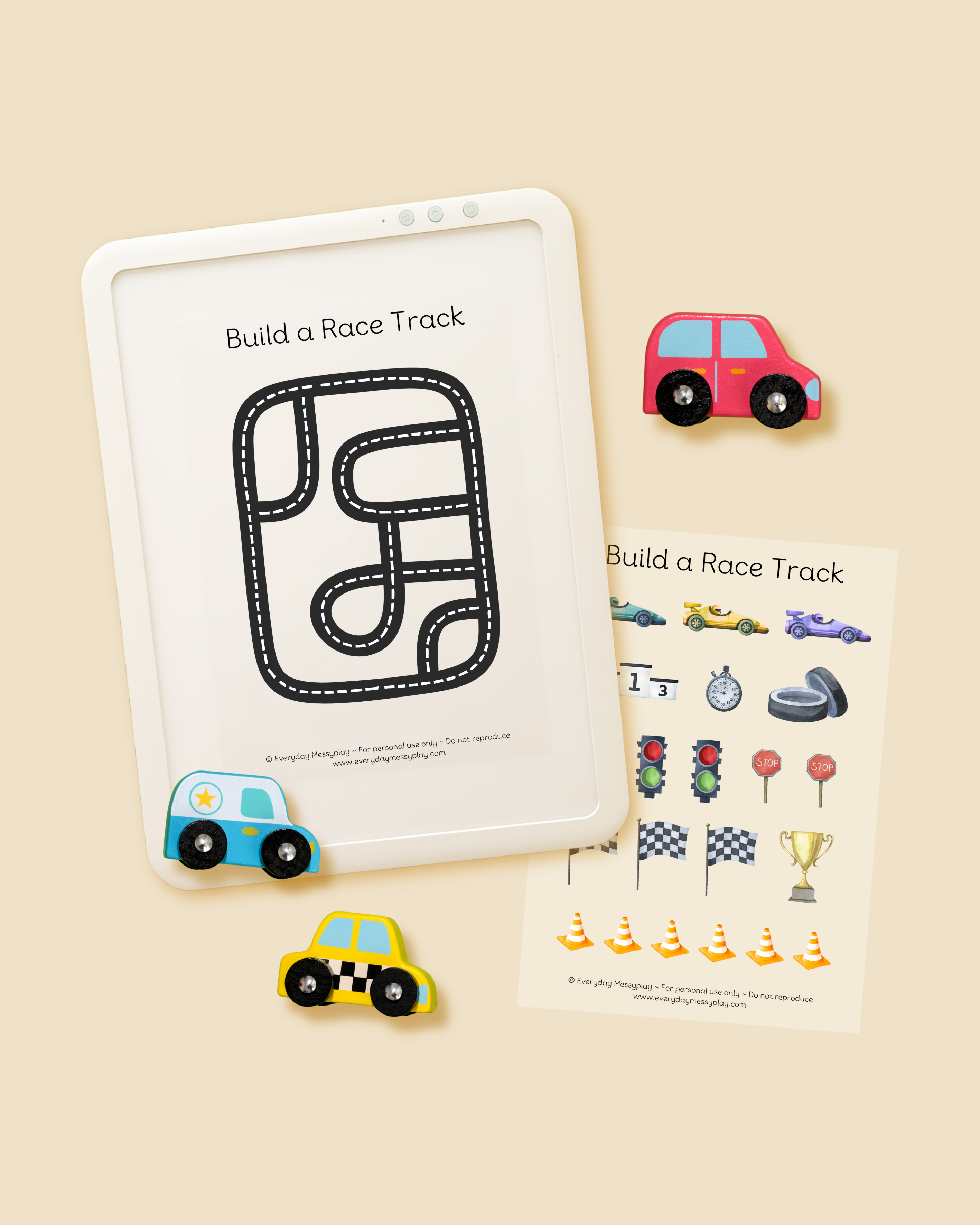 Build a Race Track Lightbox Sheet