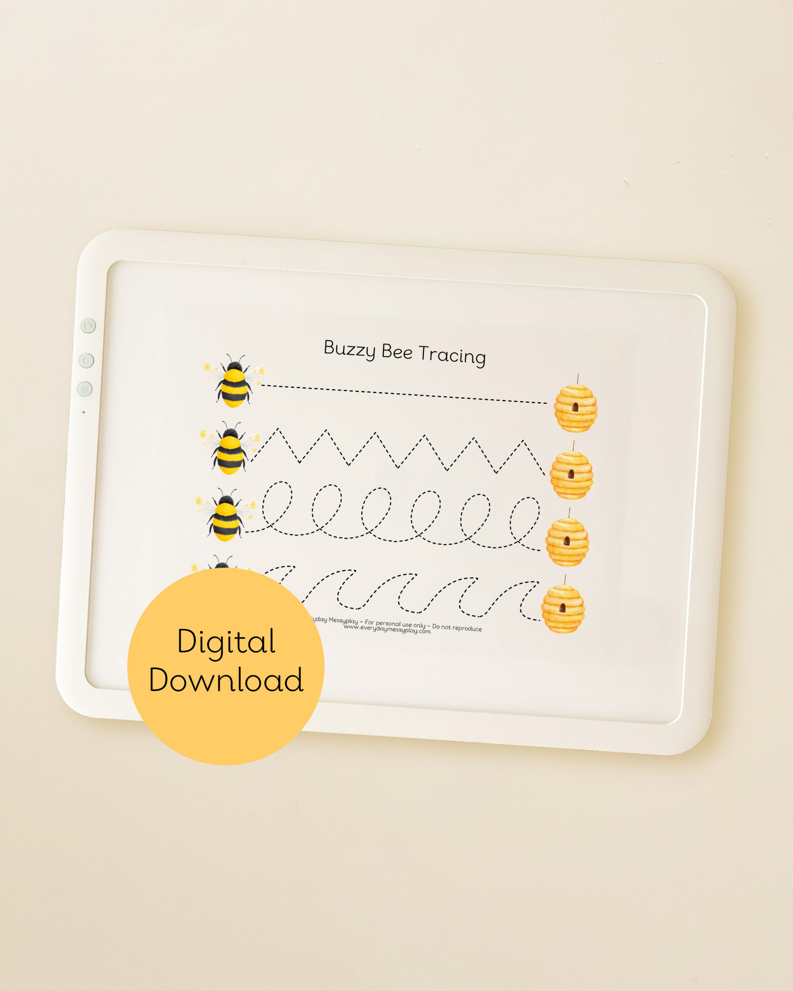 Buzzy Bee Tracing - Digital Download
