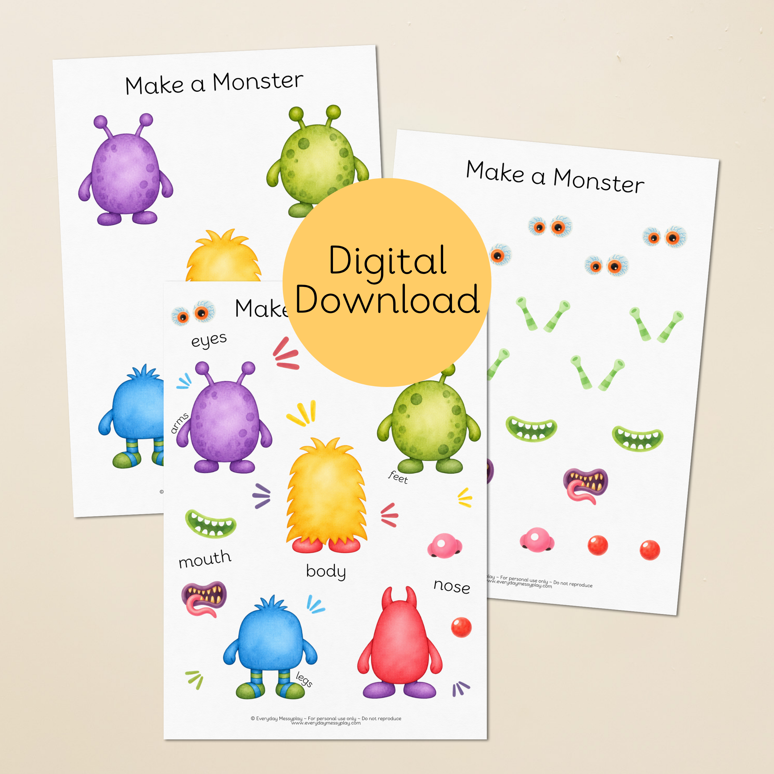 Make a Monster Cloth - Digital Download