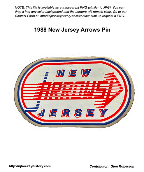 1988 New Jersey Arrows Pin