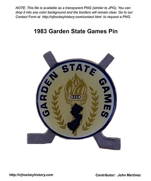 1983 Garden State Games Pin