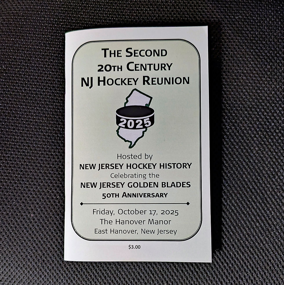 The Second 20th Century NJ Hockey Reunion Souvenir Program