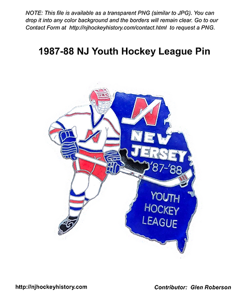 1987-88 New Jersey Youth Hockey League Pin