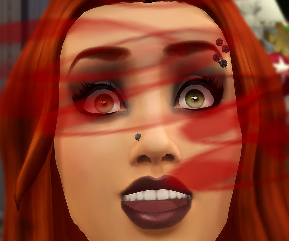 Lilith throws her beverage towards Angela