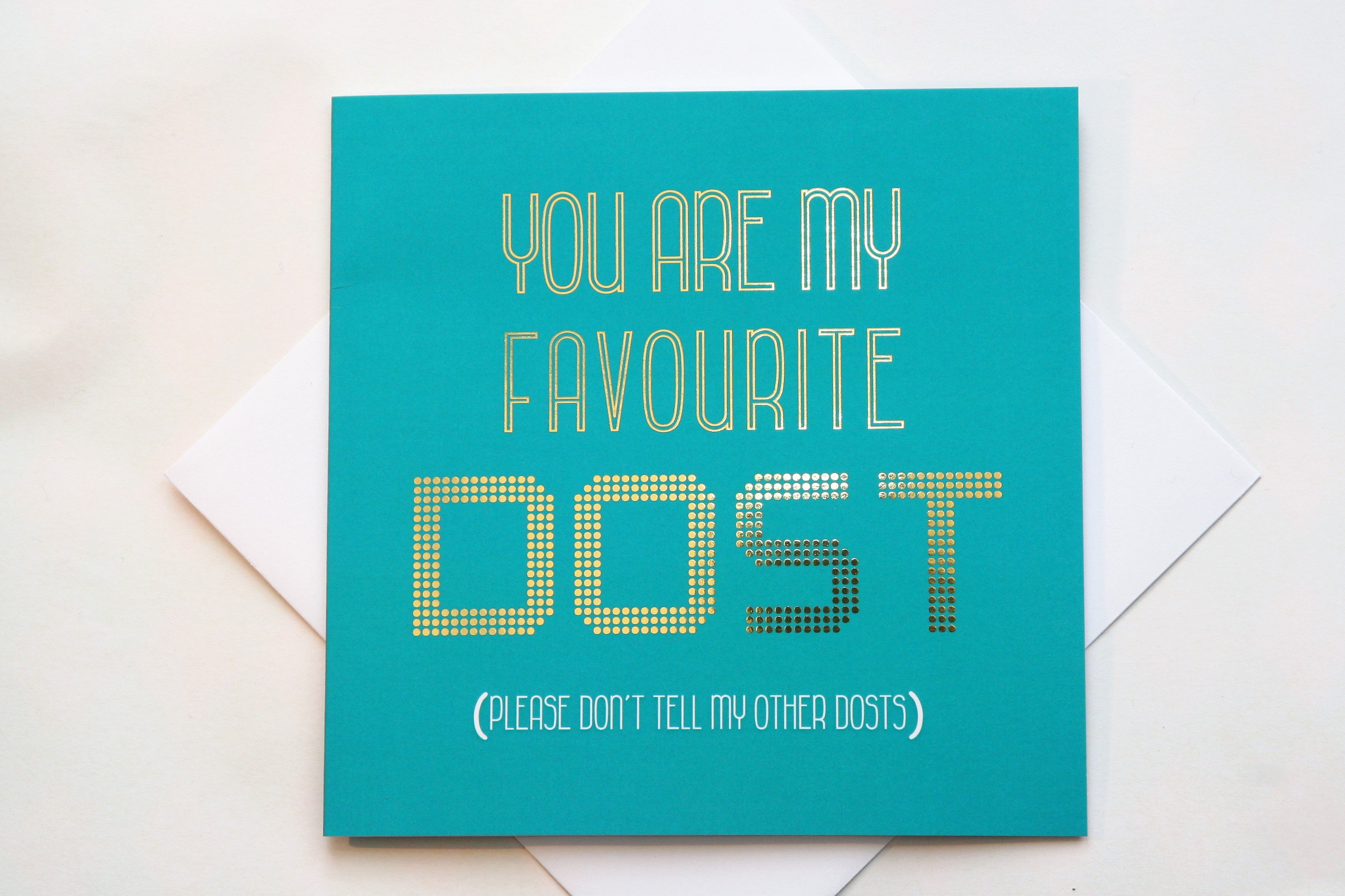 Favourite Dost Paisley Plush Greeting Card Full
