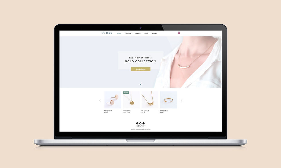 Ordenador portátil con sitio web