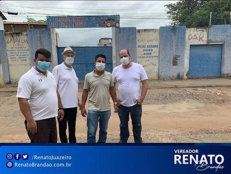 Vereador visita bairro Alagadiço em Juazeiro acompanhando problemas de drenagem