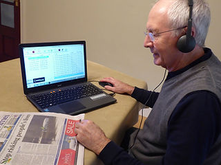 trowbridge talking news reader making recording