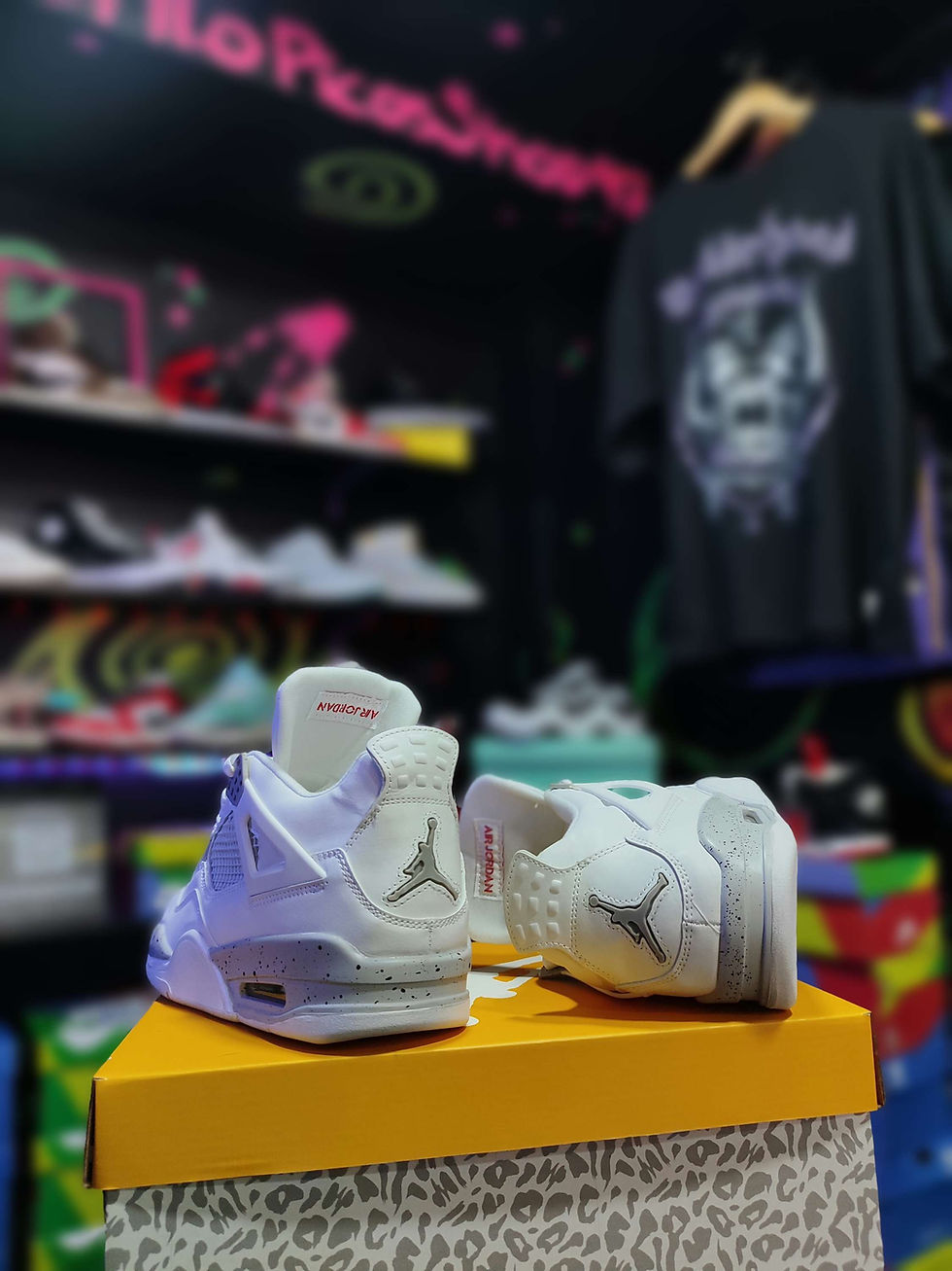 Miniatura: Air Jordxn Retro 4 Tech Grey White oreo - Botas baloncesto 