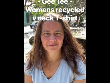 3 Hibiscus - Gee Tee - Womens recycled v neck T-shirt