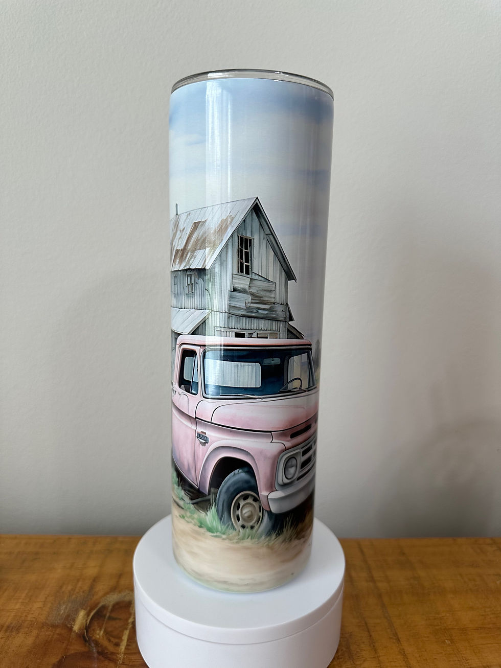 Thumbnail:  Farm house pink truck