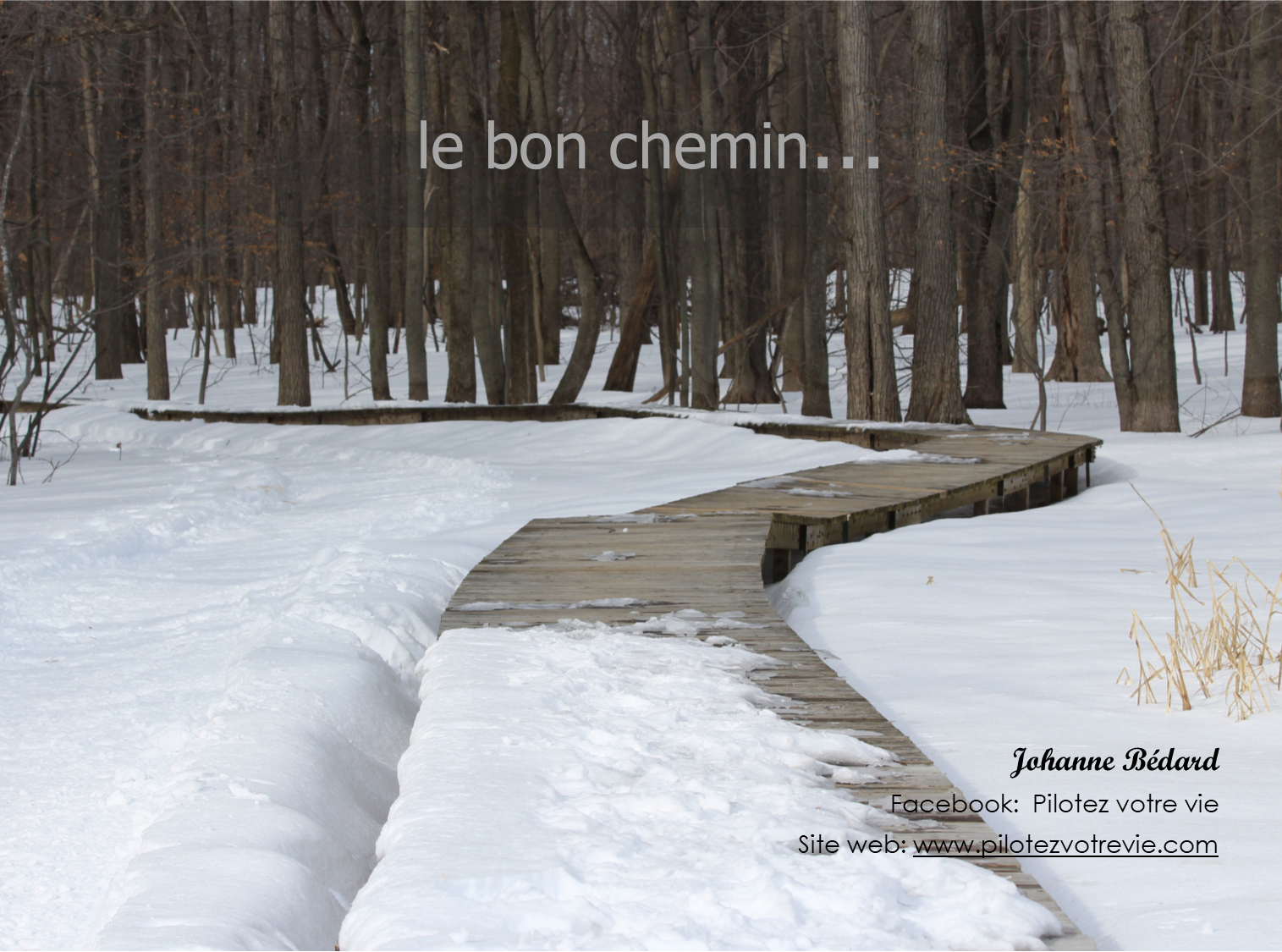 le bon chemin