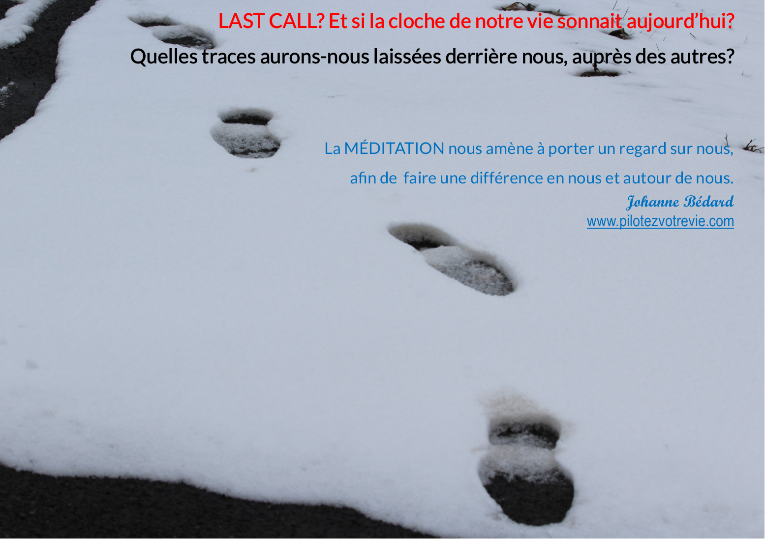 Laissons nos TRACES...