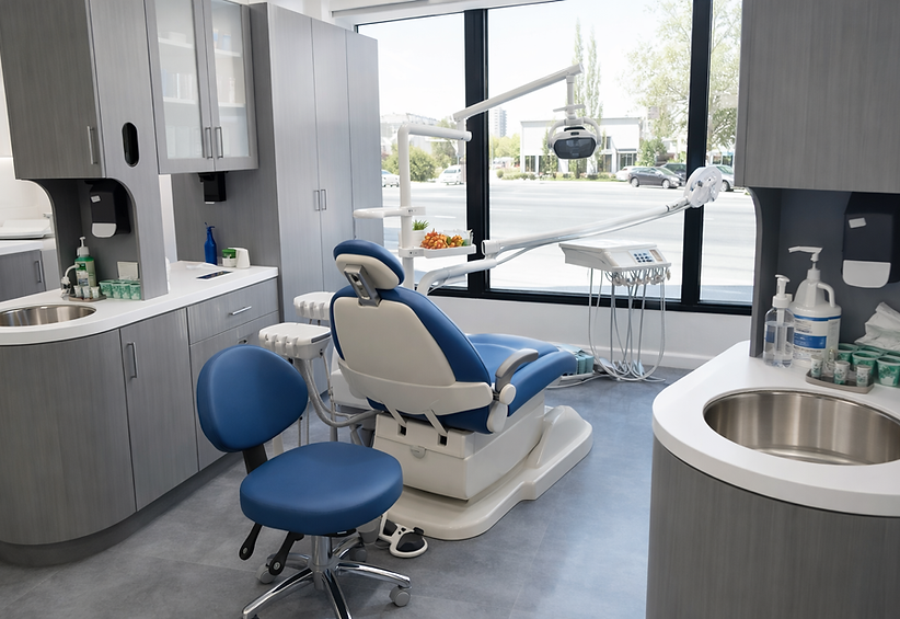 Modern dental treatment room at Crystal Bright Smile in San Fernando Valley featuring advanced technology and comfortable pat