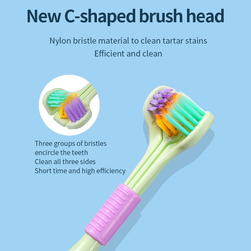 Miniatura: 8pcs Soft Bristle Three-Sided Toothbrush Set for Oral Care