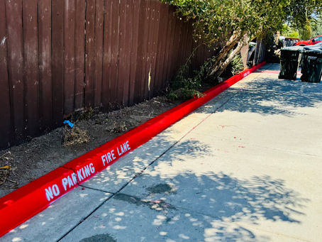 Red Fire Lane and Red Curb Striping Services in San Diego