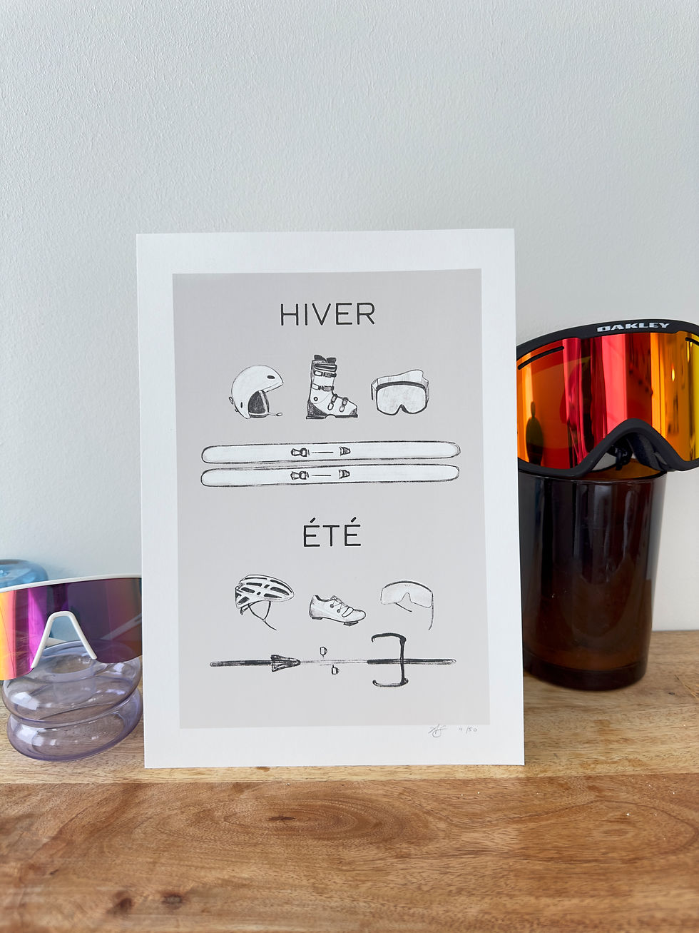 Affiche hiver été mockup
